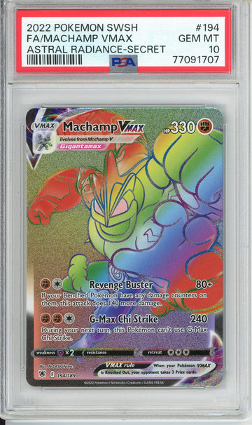 Pokemon Graded: Machamp VMAX PSA 10
