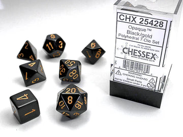 Opaque Black/Gold 7-Die Set