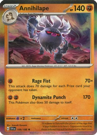 Pokemon TCG - Scarlet & Violet - Base Set - 109/198 - Annihilape - Rare - Holofoil