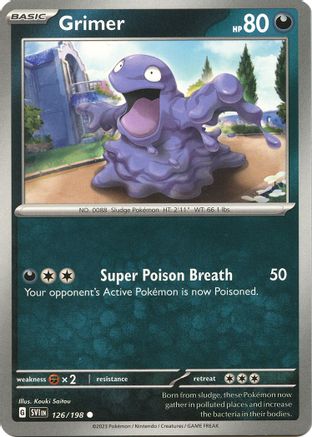 Pokemon TCG - Scarlet & Violet - Base Set - 126/198 - Grimer - Common