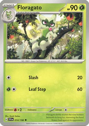 Pokemon TCG - Scarlet & Violet - Base Set - 14/198 - Floragato - Uncommon