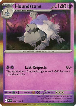 Pokemon TCG - Scarlet & Violet - Base Set - 106/198 - Houndstone - Rare - Holofoil