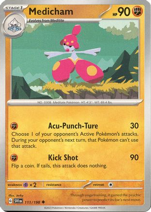 Pokemon TCG - Scarlet & Violet - Base Set - 111/198 - Medicham - Uncommon