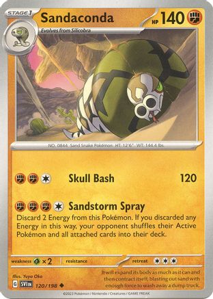 Pokemon TCG - Scarlet & Violet - Base Set - 120/198 - Sandaconda - Uncommon - Reverse Holofoil