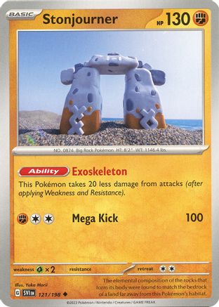 Pokemon TCG - Scarlet & Violet - Base Set - 121/198 - Stonjourner - Uncommon - Reverse Holofoil