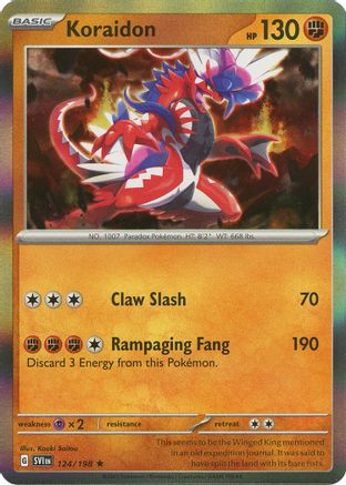 Pokemon TCG - Scarlet & Violet - Base Set - 124/198 - Koraidon - Rare - Holofoil