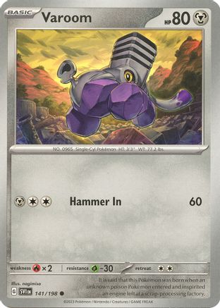 Pokemon TCG - Scarlet & Violet - Base Set - 141/198 - Varoom - Common - Reverse Holofoil