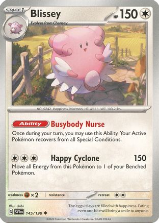 Pokemon TCG - Scarlet & Violet - Base Set - 145/198 - Blissey - Uncommon