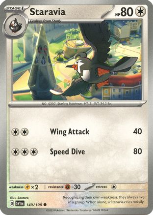 Pokemon TCG - Scarlet & Violet - Base Set - 149/198 - Staravia - Common