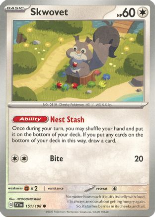 Pokemon TCG - Scarlet & Violet - Base Set - 151/198 - Skwovet - Common