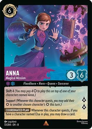 Lorcana TCG - Reign of Jafar - 72/204 - Anna - Magical Mission - Rare - Foil