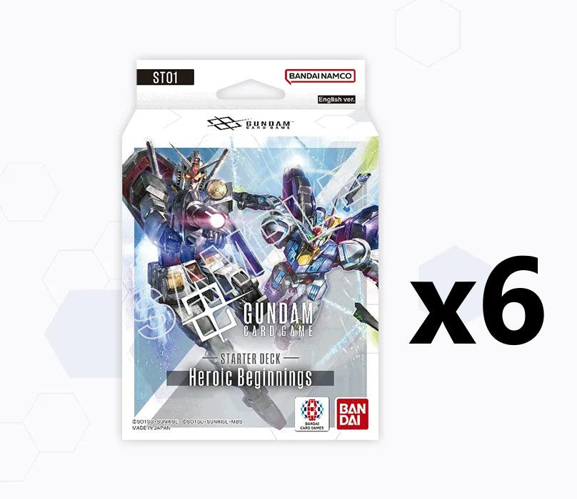 Gundam Card Game: Starter Deck 01 - Heroic Beginnings [x6] Sealed Display