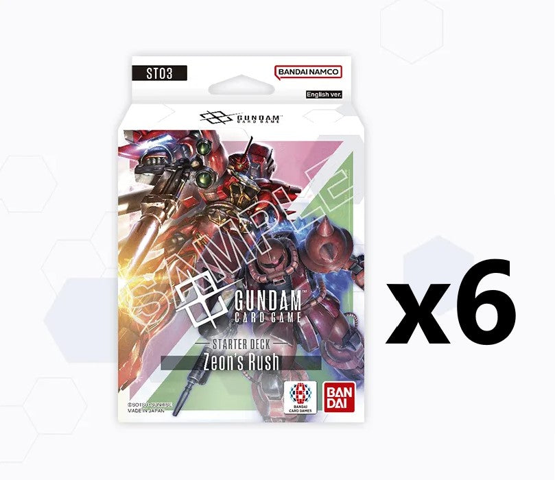Gundam Card Game: Starter Deck 03 - Zeon's Rush [x6] Sealed Display