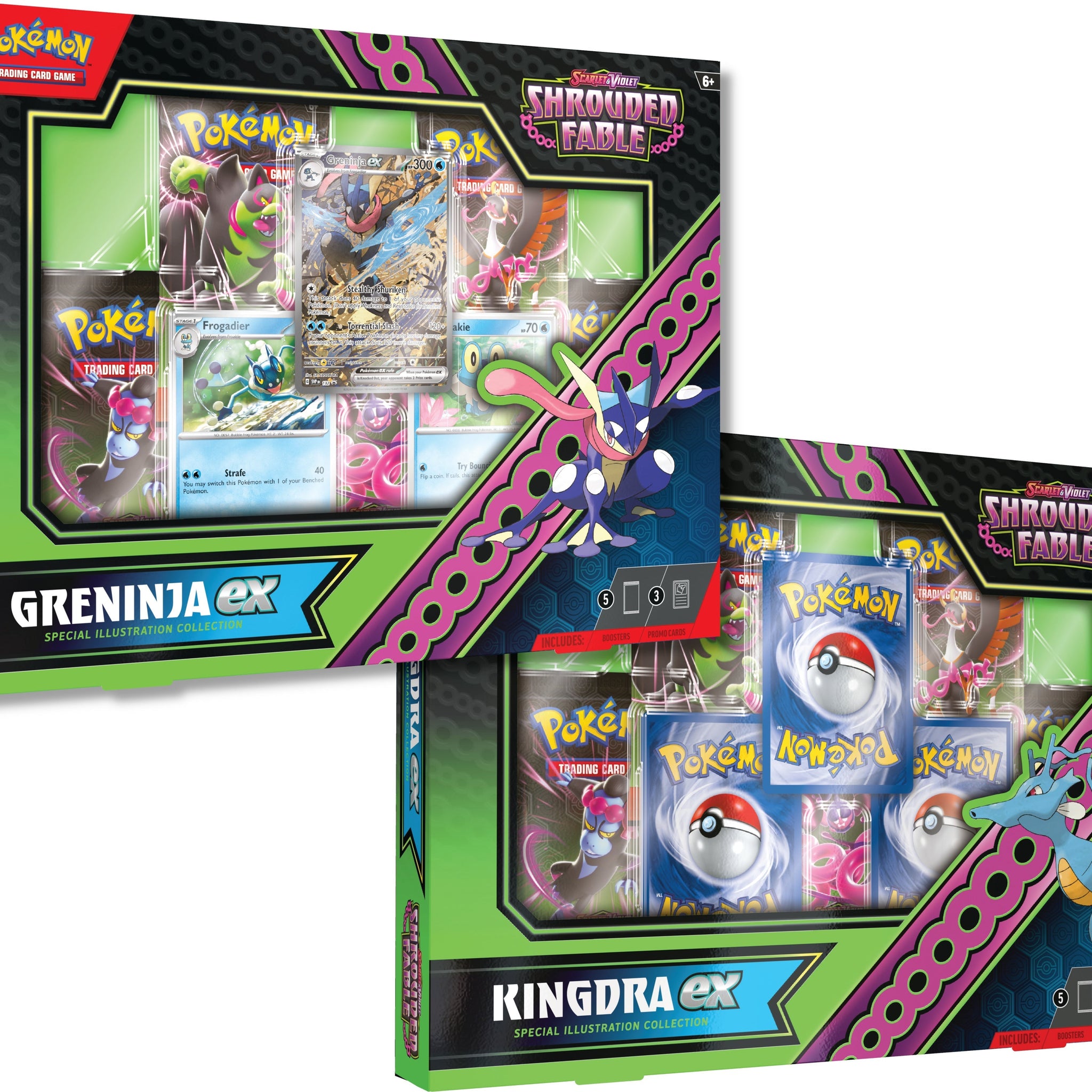 Pokemon Shrouded Fable -Set of 2- Kingdra/Greninja ex Special Illustration Collection