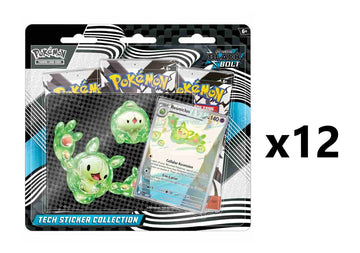 Pokemon Black Bolt SV10.5 3-Pack Tech Sticker Collection [x12] Case