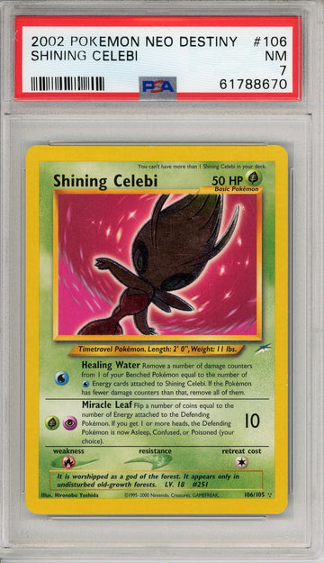 Graded Pokemon: Shining Celebi PSA 7