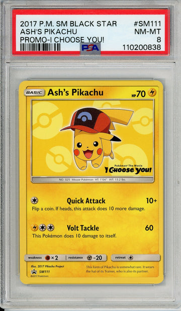 Pokemon Graded: Ash's Pikachu PSA 8