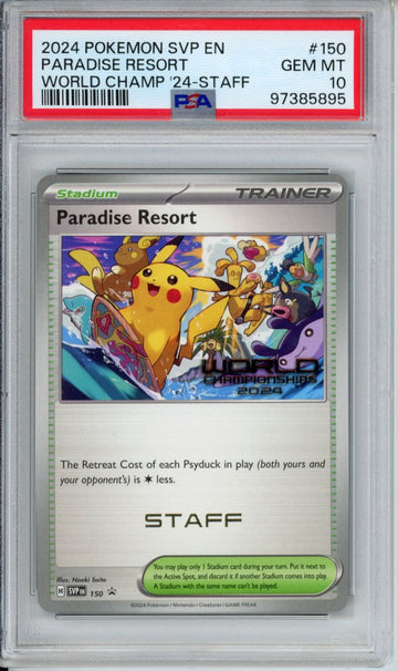 Pokemon Graded Singles: Paradise Resort World Championships 2024 STAFF English PSA 10