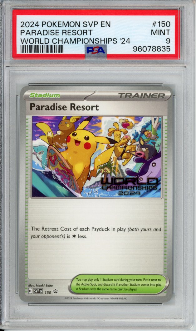 Pokemon Graded Singles: Paradise Resort World Championships 2024 English PSA 9