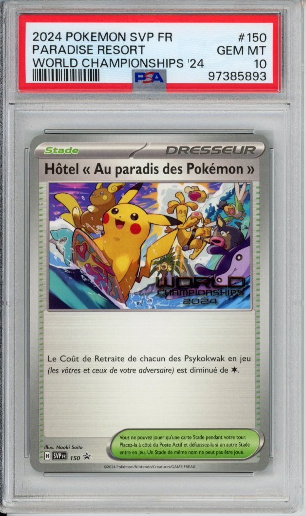 Pokemon Graded Singles: Paradise Resort World Championships 2024 French PSA 10