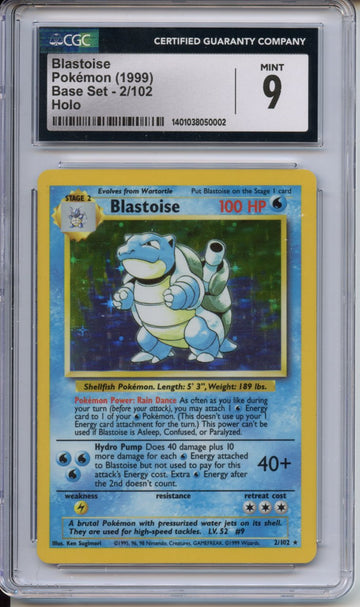 Pokemon Graded: Base Set Blastoise CGC 9