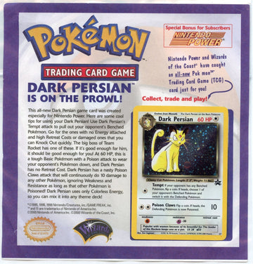 Pokemon: Dark Persian #17 Black Star Promo on Original Insert