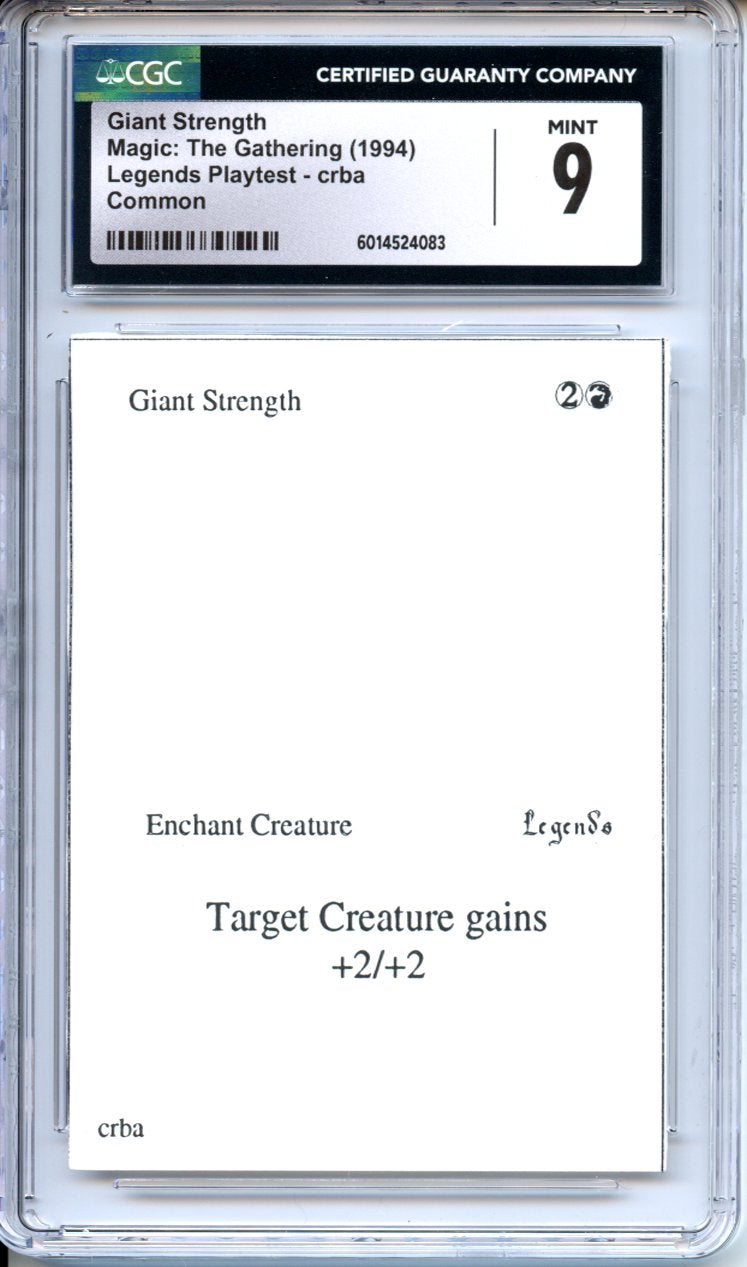 Magic Graded: Giant Strength Playtest CGC 9