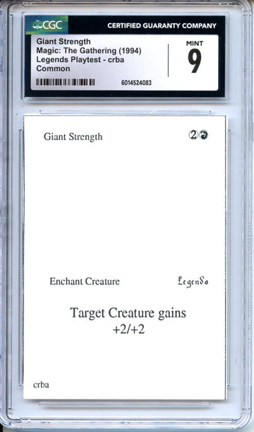 Magic Graded: Giant Strength Playtest CGC 9