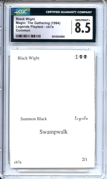 Magic Graded: Playtest Black Wight CGC 8.5