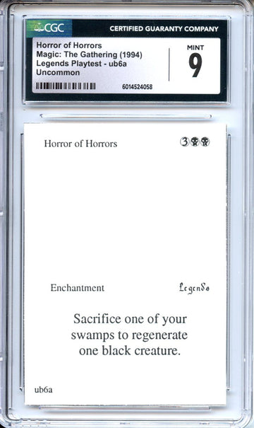 Magic Graded: Magic Graded: Playtest Horror Of Horrors CGC 9