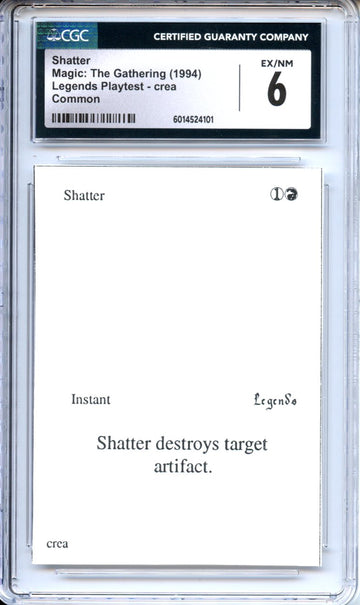 Magic Graded: Magic Graded: Playtest Shatter CGC 6