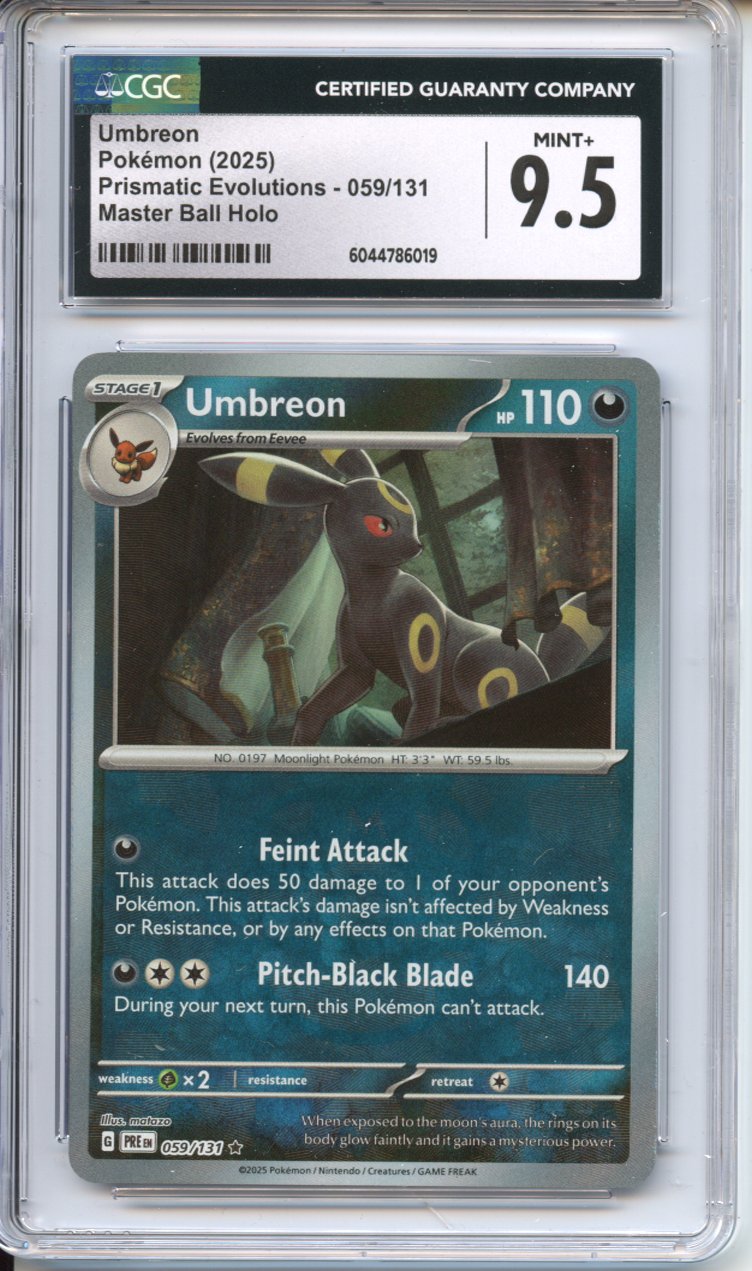 Pokemon Graded: (Master Ball) Umbreon CGC 9.5