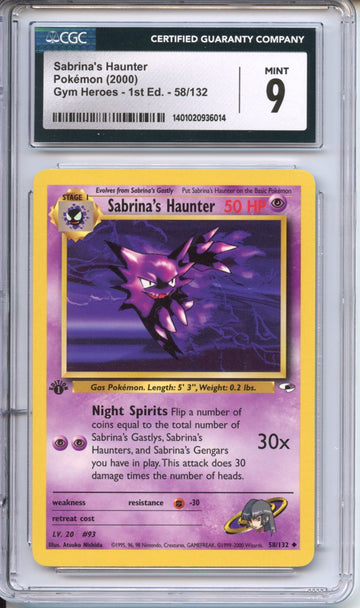 Pokemon Graded: 1st Edition Sabrina's Haunter CGC 9