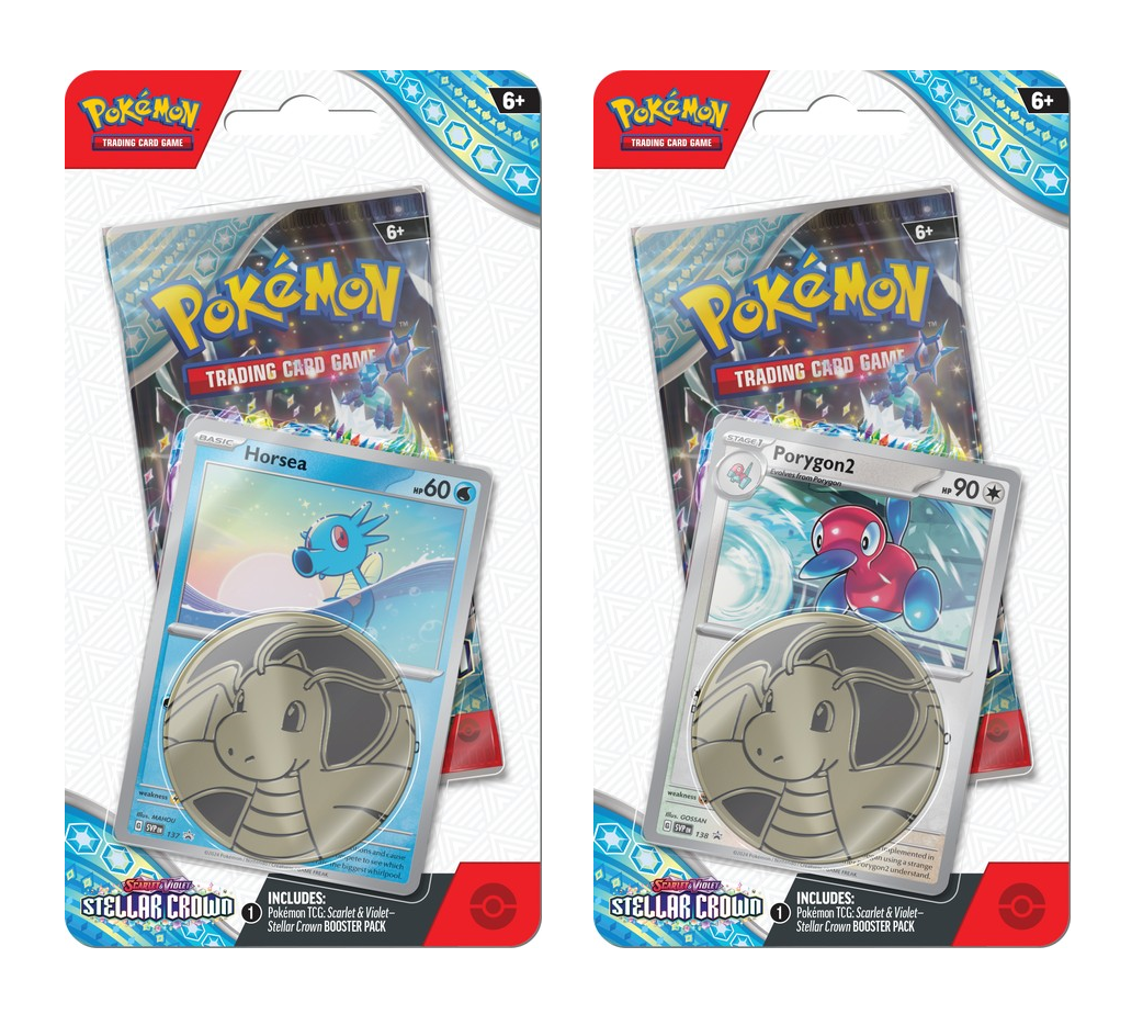 Pokemon Stellar Crown (Set of 2) Horsea/Porygon2 Checklane Blister