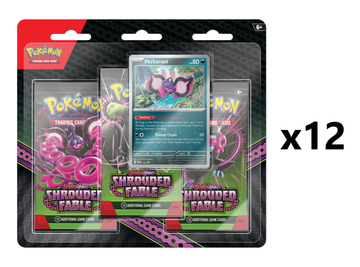 Pokemon Shrouded Fable Pecharunt [x12] 3-Pack Blister Sealed Case